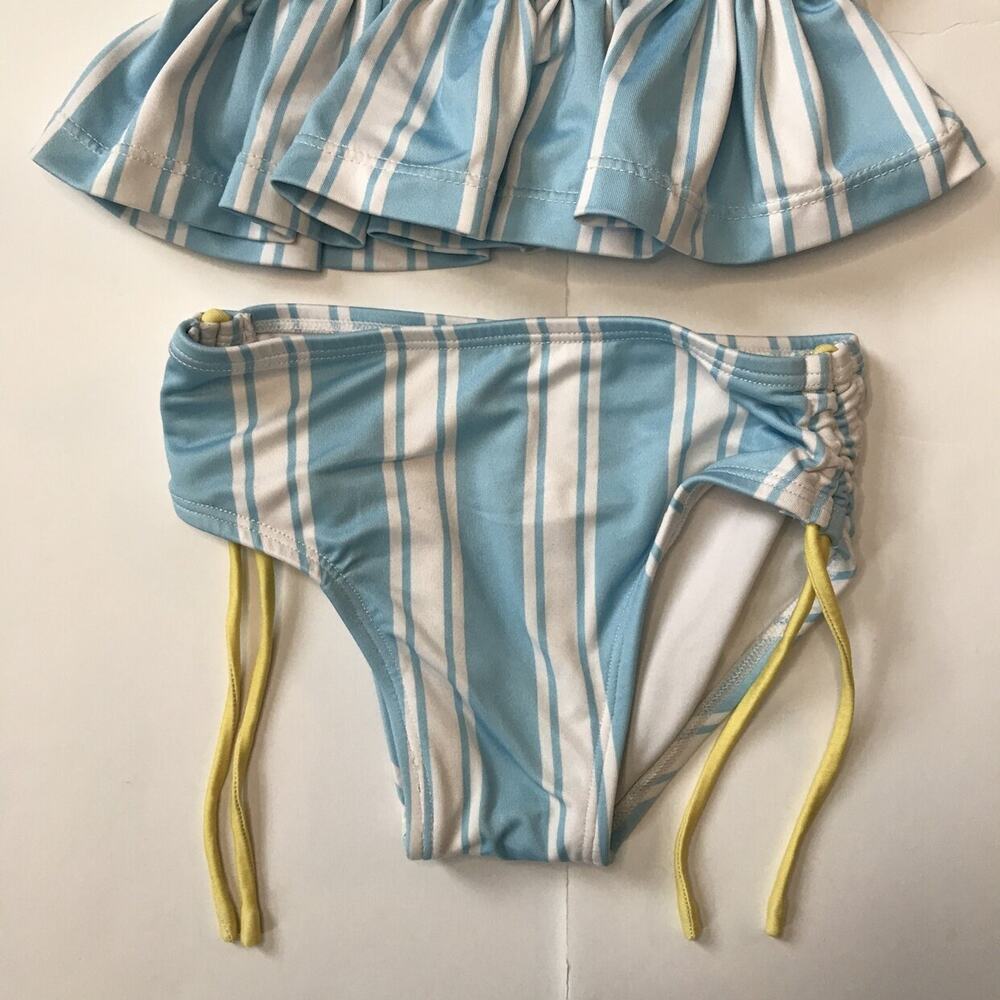 Well Dressed Wolf Wildling Cabana Blue Stripe Tankini Swim 18M - Picture 6 of 6